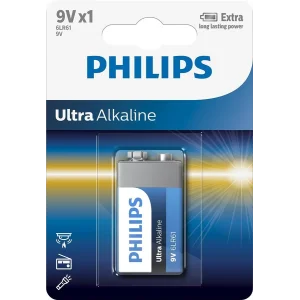 Батарейка Philips Ultra Alkaline 6LR61 BLI 1 UA